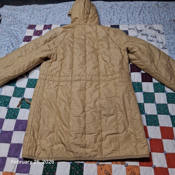 Vintage White Bear St Paul Jacket Women Medium Brown Snap Hooded Winter Coat - Picture 8 of 13